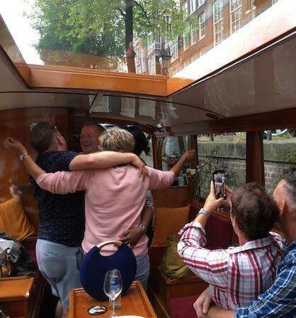 Private boat trip with friends with saloon boat Jonckvrouw