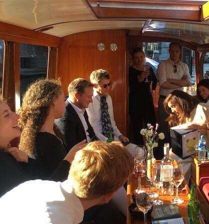 Private boat trip with colleagues on saloon boat Jonckvrouw